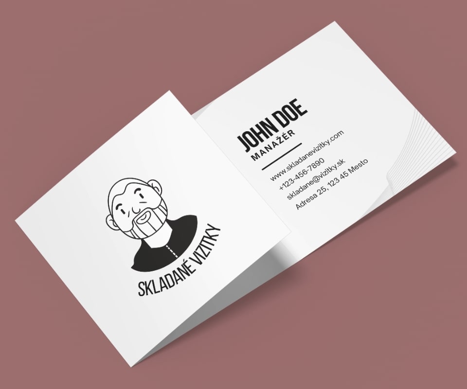 Vizitky skladané (V-tvar)