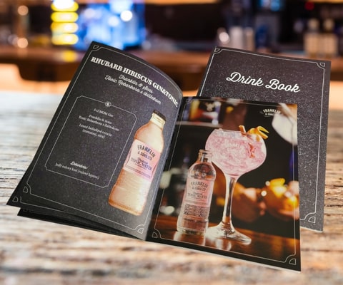 Jedálne lístky brožúra (na knižné skrutky, zošitová väzba, špirálová väzba)