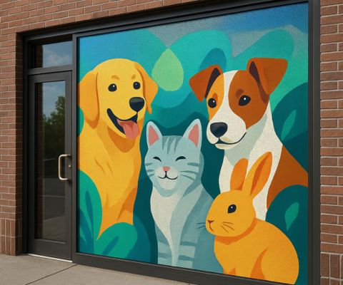 Polep perforovanou fóliou