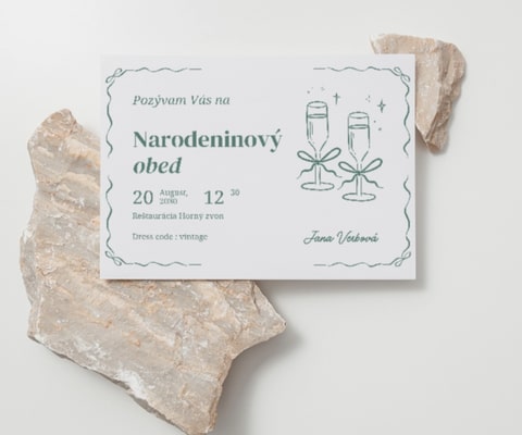 Blahoželania a pozvánky neskladané